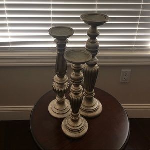 Bronze multi-height candle holders